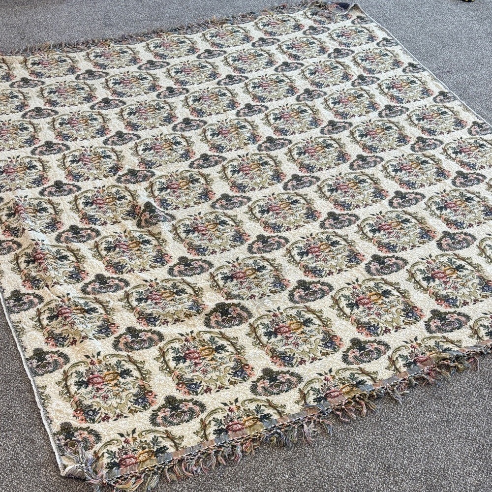 Woven tapestry blanket Floral Patterned Throw Blanket